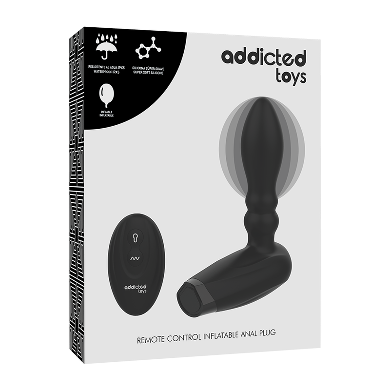 ADDICTED TOYS PLUG INFLABLE CONTROL REMOTO 10 MODOS DE VIBRACION