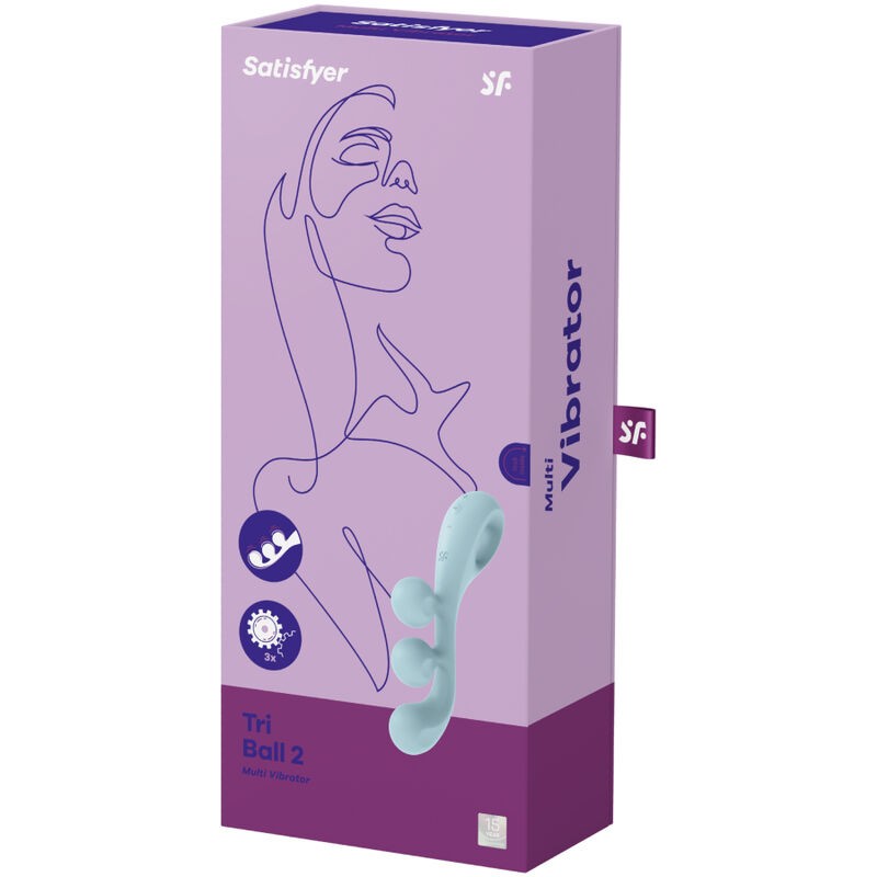 SATISFYER TRI BALL 2 MULTI VIBRADOR - AZUL