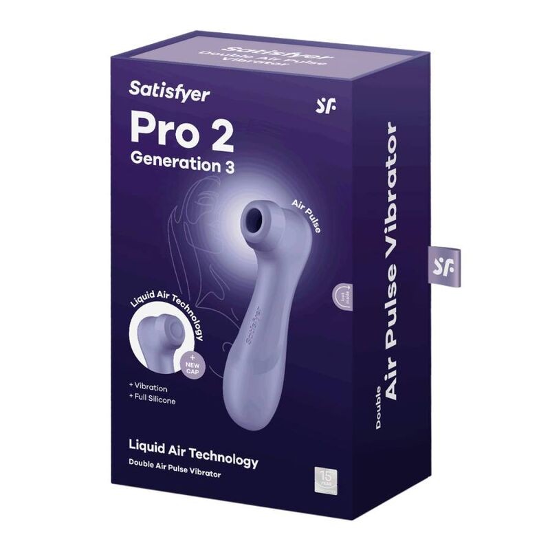 SATISFYER PRO 2 GENERACIÓN 3 LIQUID AIR TECHNOLOGY - LILA