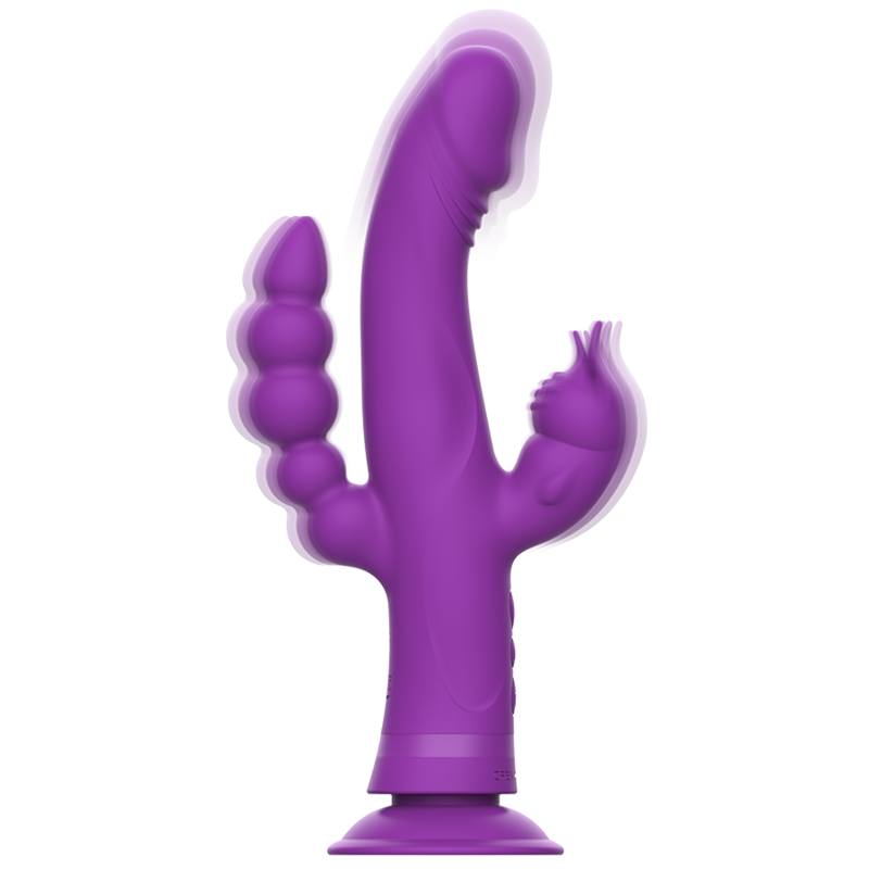 INTENSE - CASANOVA VIBRADOR RABBIT SILICONA TRIPLE MOTOR MORADO