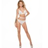 ME-SEDUCE DOTTY SET DOS PIEZAS BLANCO S/M