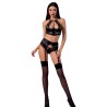 PASSION WOMAN LOVELIA SET DE TRES PIEZAS NEGRO L/XL