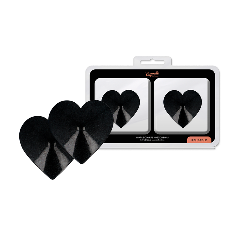 COQUETTE CHIC DESIRE CUBRE PEZONES - CORAZONES NEGROS