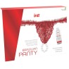 INTT - PANTY BRASILEÑA NEGRA CON PERLAS Y GEL LUBRICANTE 50ML