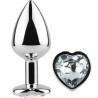 SECRET PLAY - METAL BUTT PLUG CORAZÓN FUCSIA TALLA S 7 CM