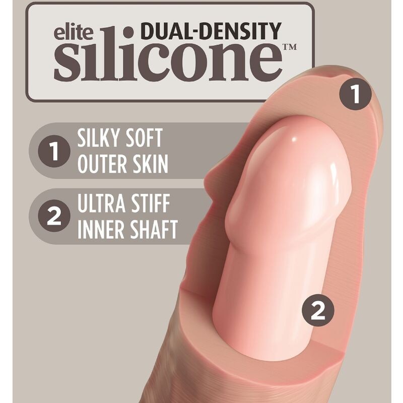 KING COCK ELITE - KIT ARNES AJUSTABLE DELUXE ANILLO CON TESTICULOS & DILDO 20.3 CM