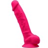 SILEXD - MODELO 1 PENE REALISTICO SILICONA PREMIUM SILEXPAN NEGRO 23 CM