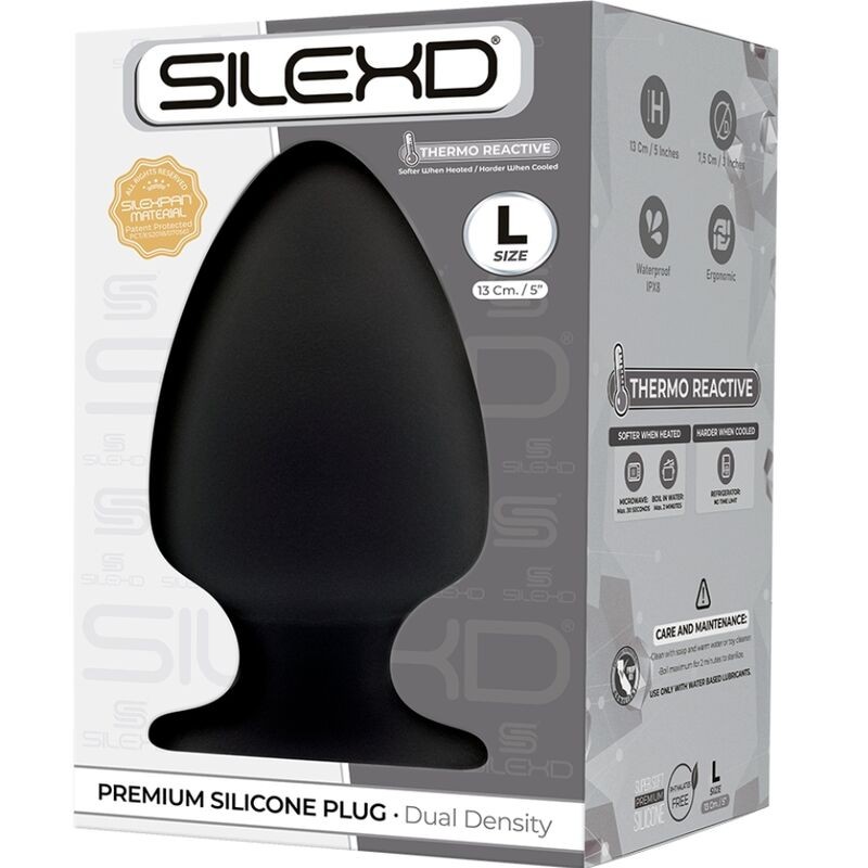 SILEXD - MODELO 1 PLUG ANAL SILICONA PREMIUM SILEXPAN PREMIUM TERMORREACTIVO TALLA L