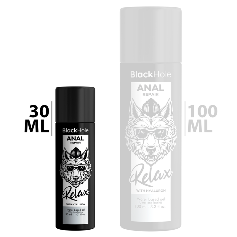 BLACK HOLE - ANAL REPAIR Base de agua RELAX CON HYALURON 30 ML