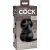 KING COCK ELITE - ANILLO CON TESTICULOS DE SILICONA VIBRADOR