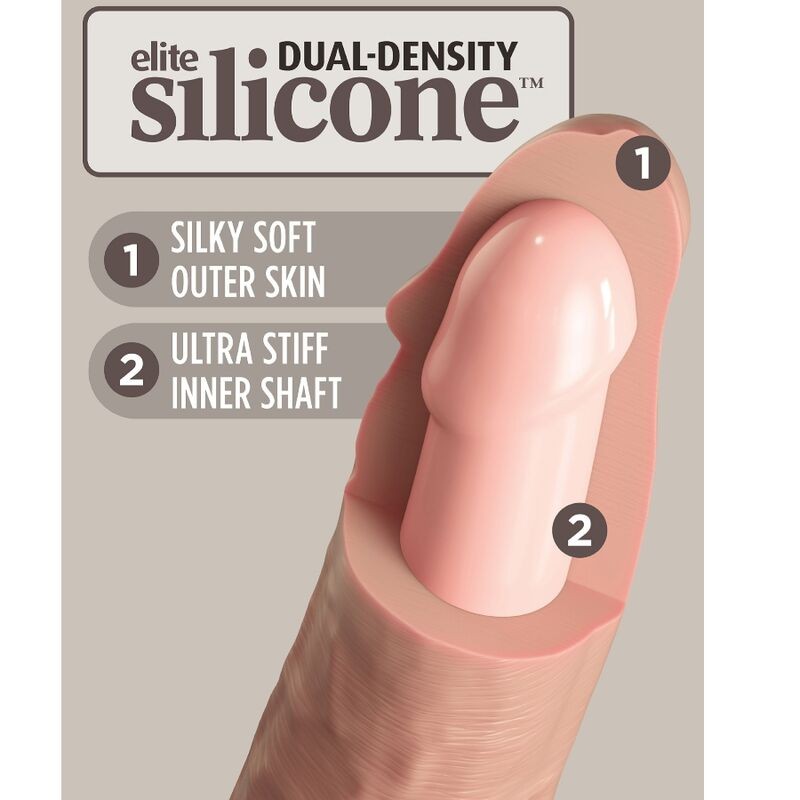 KING COCK ELITE - DILDO REALISTICO SILICONA 15.2 CM