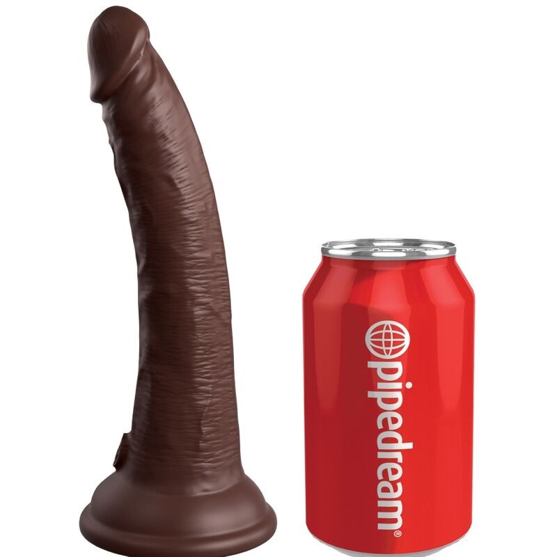 KING COCK ELITE - DILDO REALISTICO SILICONA 17.8 CM MARRON