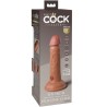 KING COCK ELITE - DILDO REALISTICO VIBRADOR & SILICONA 15.2 CM CARAMELO