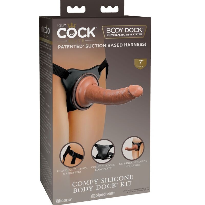 KING COCK ELITE - ARNES AJUSTABLE CONFORTABLE CON DILDO 17.8 CM