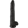 KING COCK - PENE REALISTICO CON TESTICULOS 34.2 CM NEGRO