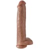 KING COCK - PENE REALISTICO CON TESTICULOS 34.2 CM NEGRO