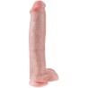 KING COCK - PENE REALISTICO CON TESTICULOS 34.2 CM CARAMELO