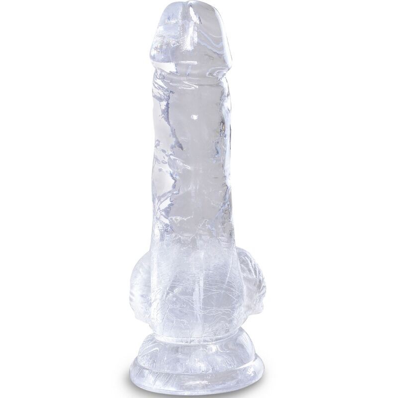 KING COCK CLEAR - PENE REALISTICO CON TESTICULOS 10.1 CM TRANSPARENTE