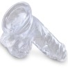 KING COCK CLEAR - PENE REALISTICO CON TESTICULOS 10.1 CM TRANSPARENTE