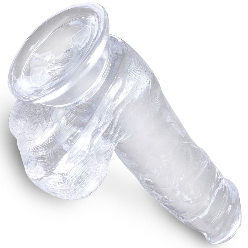 KING COCK CLEAR - PENE REALISTICO CON TESTICULOS 13.5 CM TRANSPARENTE