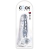 KING COCK CLEAR - PENE REALISTICO CON TESTICULOS 16.5 CM TRANSPARENTE