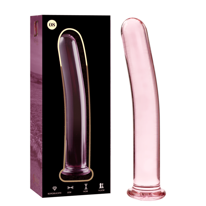 NEBULA SERIES BY IBIZA - MODELO 8 DILDO CRISTAL BOROSILICATO 14.5 X 2 CM ROSA