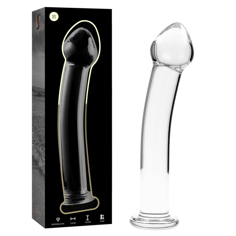 NEBULA SERIES BY IBIZA - MODELO 11 DILDO CRISTAL BOROSILICATO 16 X 3 CM TRANSPARENTE