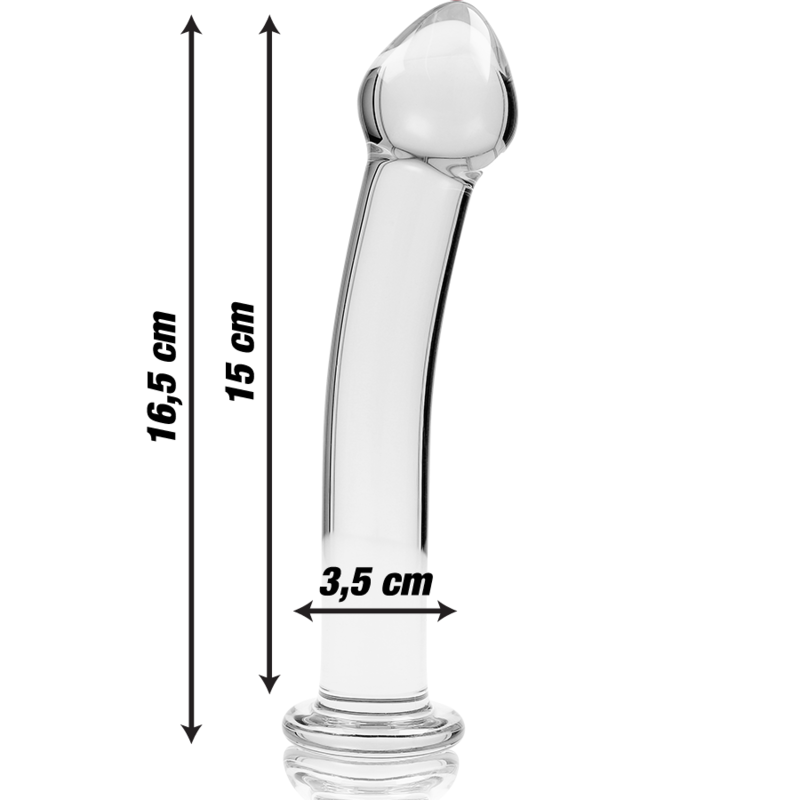 NEBULA SERIES BY IBIZA - MODELO 11 DILDO CRISTAL BOROSILICATO 16 X 3 CM TRANSPARENTE