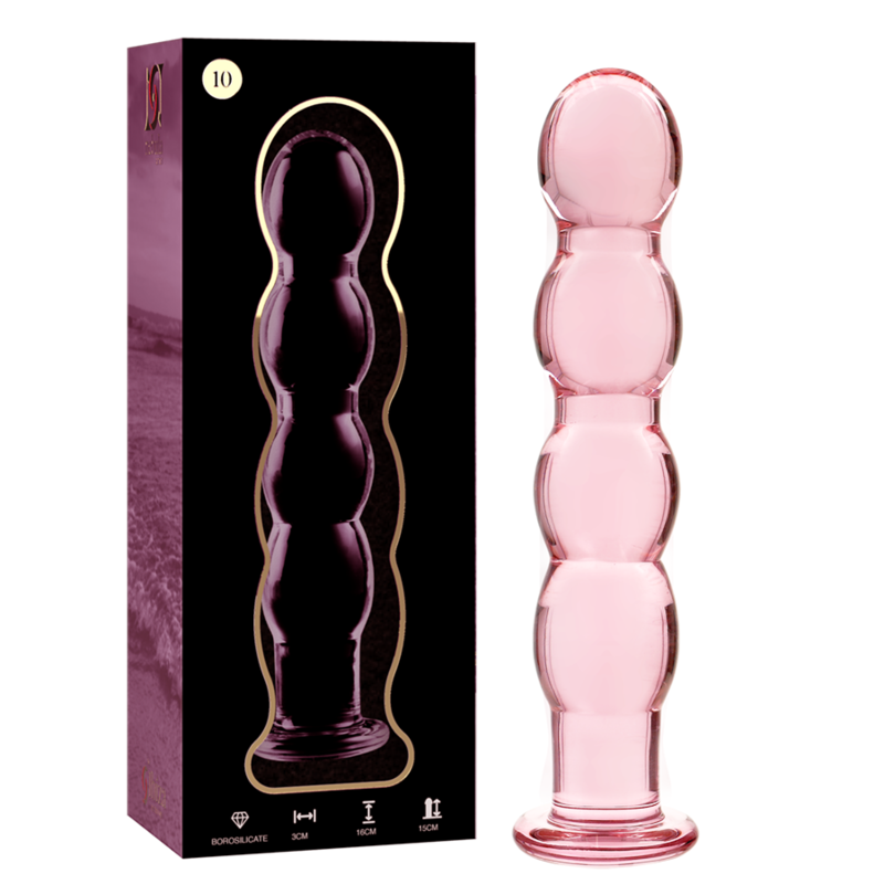 NEBULA SERIES BY IBIZA - MODELO 10 DILDO CRISTAL BOROSILICATO 16.5 X 3.5 CM ROSA