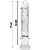 NEBULA SERIES BY IBIZA - MODELO 12 DILDO CRISTAL BOROSILICATO 17 X 3.5 CM TRANSPARENTE