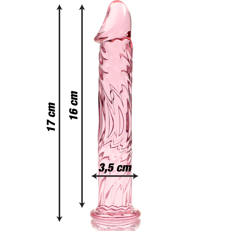 NEBULA SERIES BY IBIZA - MODELO 12 DILDO CRISTAL BOROSILICATO 17 X 3.5 CM ROSA