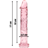 NEBULA SERIES BY IBIZA - MODELO 12 DILDO CRISTAL BOROSILICATO 17 X 3.5 CM ROSA