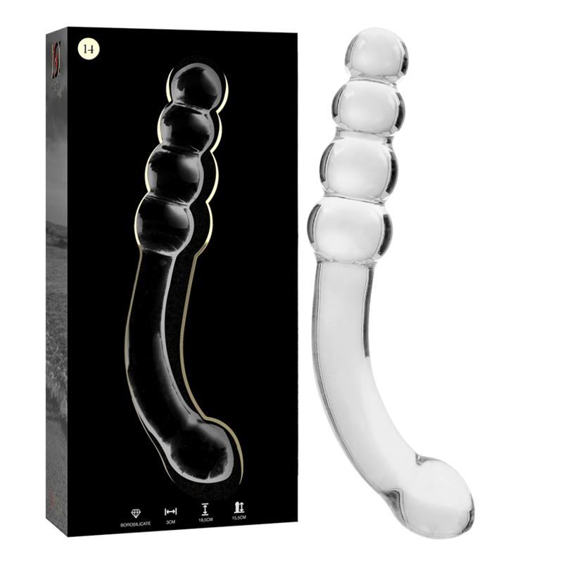 NEBULA SERIES BY IBIZA - MODELO 14 DILDO CRISTAL BOROSILICATO 18.5 X 3 CM TRANSPARENTE