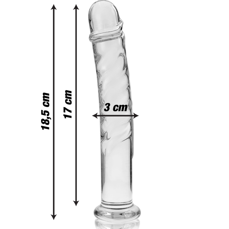 NEBULA SERIES BY IBIZA - MODELO 16 DILDO CRISTAL BOROSILICATO 18.5 X 3 CM TRANSPARENTE