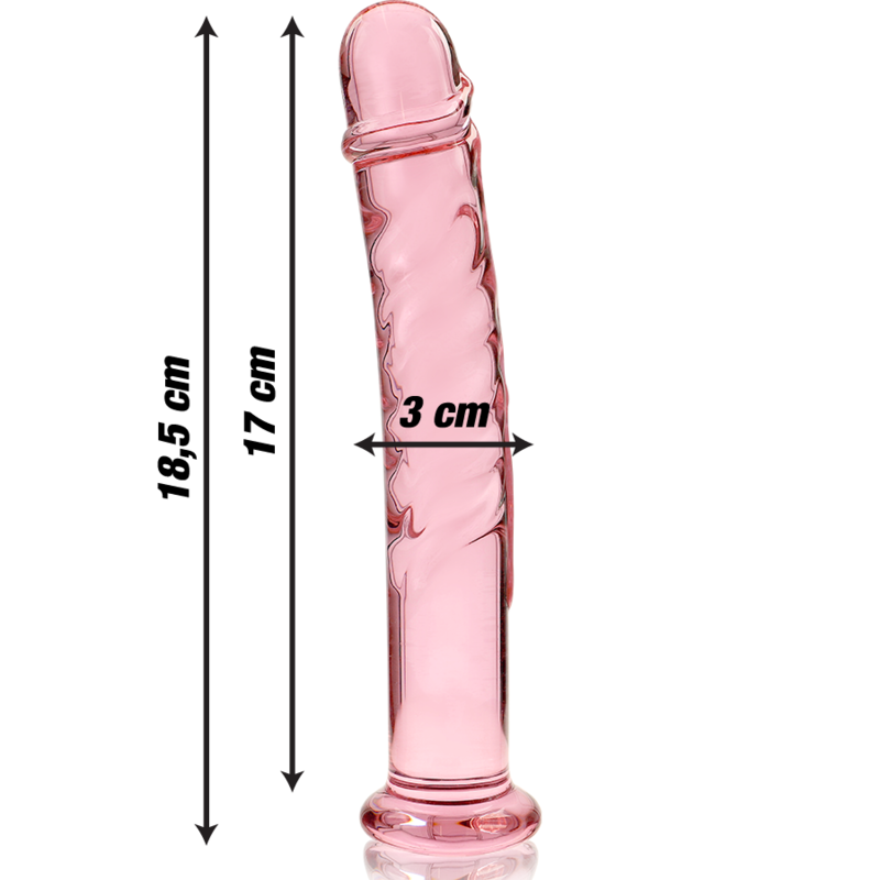 NEBULA SERIES BY IBIZA - MODELO 16 DILDO CRISTAL BOROSILICATO 18.5 X 3 CM ROSA