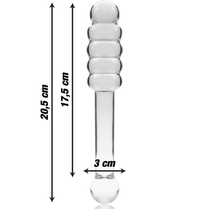 NEBULA SERIES BY IBIZA - MODELO 20 DILDO CRISTAL BOROSILICATO 20.5 X 3 CM TRANSPARENTE