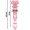 NEBULA SERIES BY IBIZA - MODELO 21 DILDO CRISTAL BOROSILICATO 20.5 X 3.5 CM ROSA