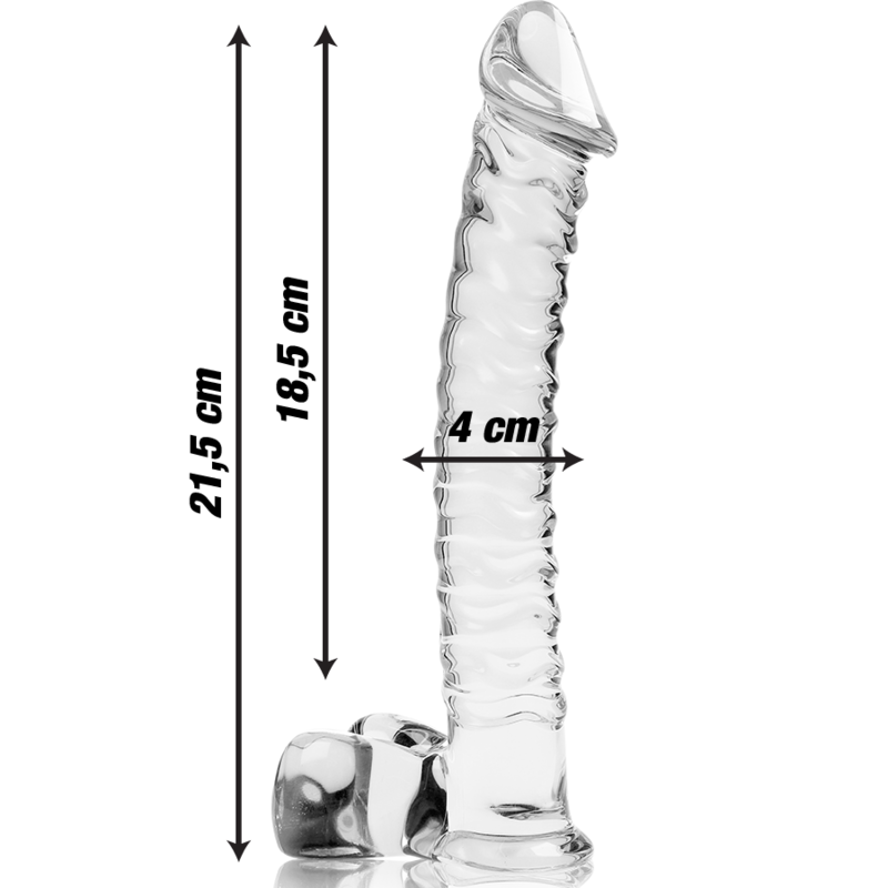 NEBULA SERIES BY IBIZA - MODELO 23 DILDO CRISTAL BOROSILICATO 21.5 X 4 CM TRANSPARENTE