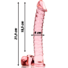 NEBULA SERIES BY IBIZA - MODELO 23 DILDO CRISTAL BOROSILICATO 21.5 X 4 CM ROSA