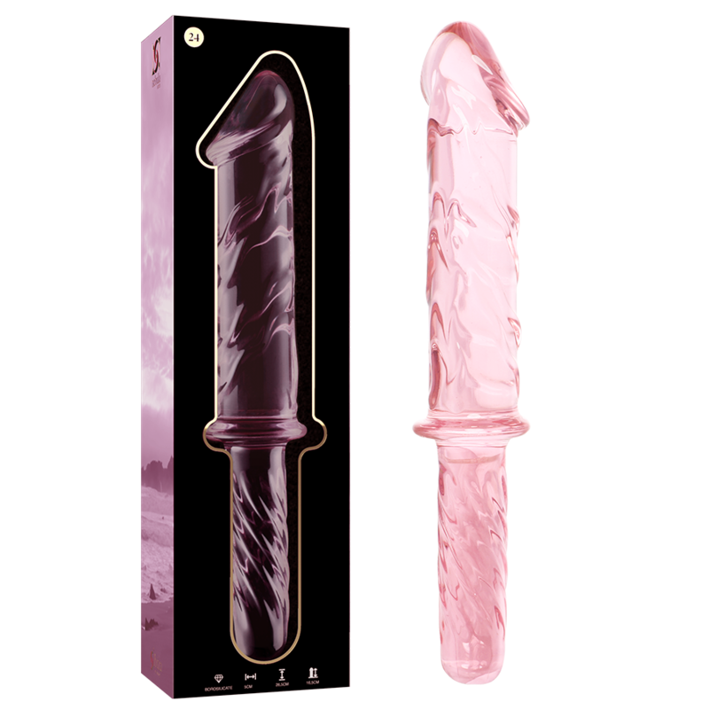 NEBULA SERIES BY IBIZA - MODELO 24 DILDO CRISTAL BOROSILICATO 28.5 X 5 CM ROSA