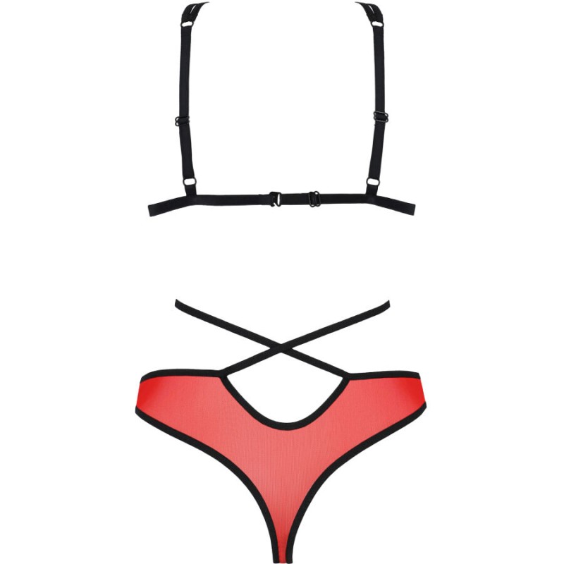 PASSION - PEONIA SET EROTIC LINE ROJO L/XL