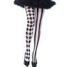 LEG AVENUE - CALCETINES ALTOS ARLEQUIN NEGRO/BLANCO