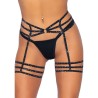 LEG AVENUE LIGUERO ALTO DE CUERO VEGANO TALLA ÚNICA - NEGRO