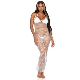 PASSION - BS096 BODYSTOCKING BLANCO TALLA UNICA