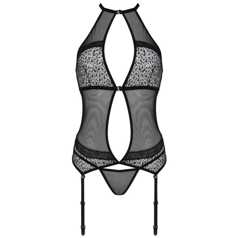 PASSION - SATARA CORSET EROTIC LINE NEGRO S/M