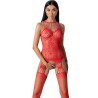 PASSION - BS095 BODYSTOCKING ROJO TALLA UNICA