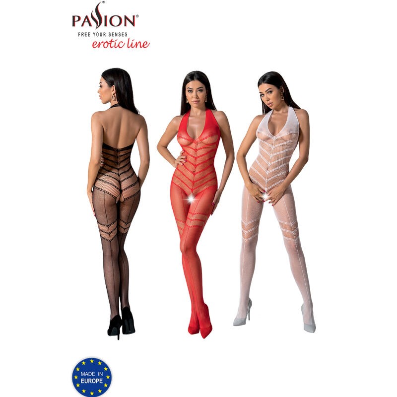 PASSION - BS100 BODYSTOCKING ROJO TALLA UNICA