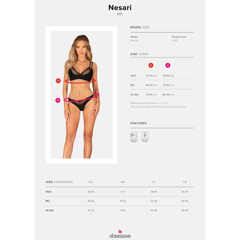 OBSESSIVE - NESARI SET DOS PIEZAS XS/S