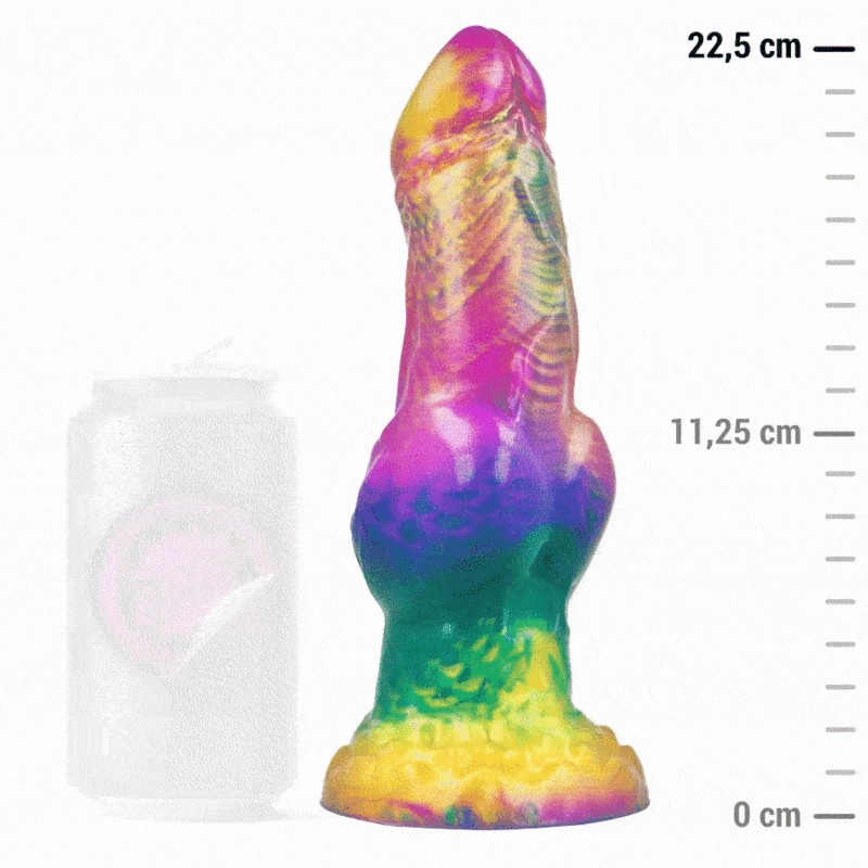 EPIC - IRIS DILDO CON TESTÍCULOS ARCOÍRIS DE PLACER