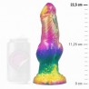 EPIC - IRIS DILDO CON TESTÍCULOS ARCOÍRIS DE PLACER